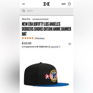 NEW ERA 59FIFTY L.A DODGERS 
SHOHEI OHTANI ANIME BANNER FITTED